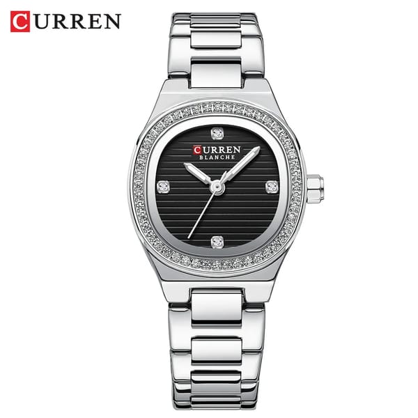 Stainless Steel Quartz Bracelet Watch With Small Dial For Women
