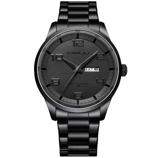 Elegant Men's Luxury Watch with Stainless Steel & Quartz Movement