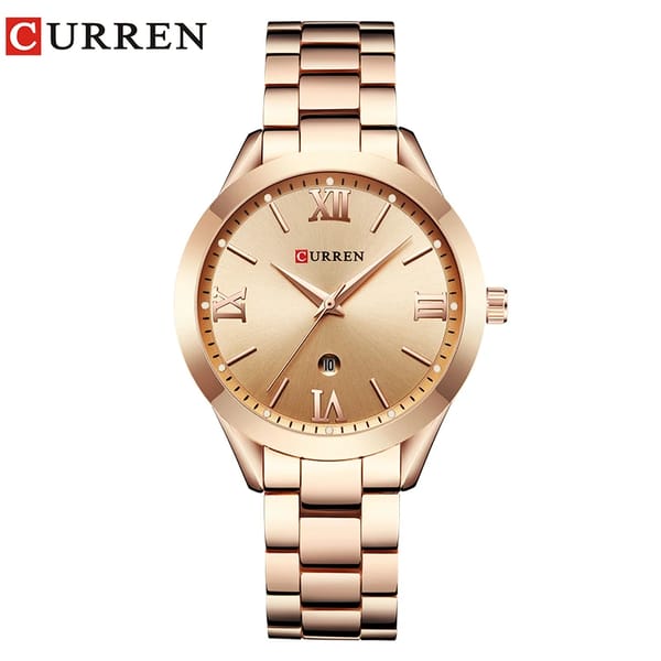 Stainless Steel Waterproof Quartz Watch With Retro Design For Women