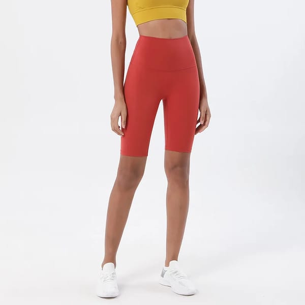 Stretchy High-Waist Cycling Shorts for Comfort and Mobility
