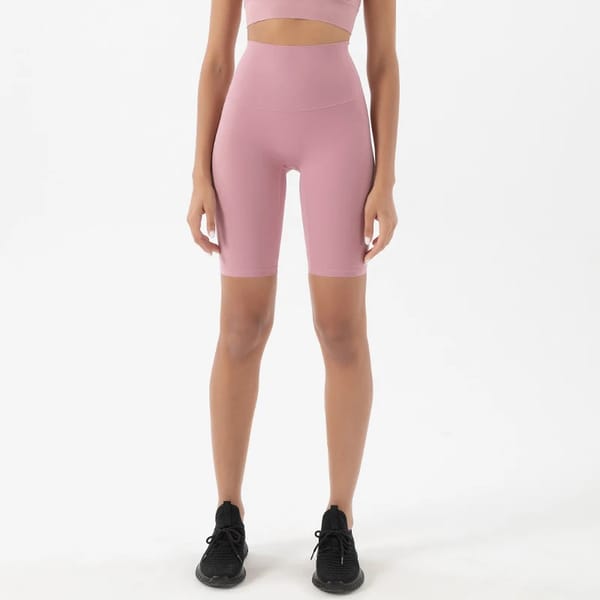 Flexible High-Waist Fitness Shorts for Active Sports