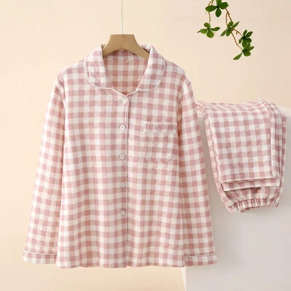 Elegant Cotton Pajamas with Air Cotton for Cozy Nights