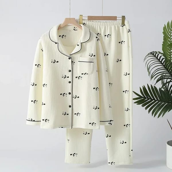 Premium Cotton Pajamas with Air Layers for Home Comfort
