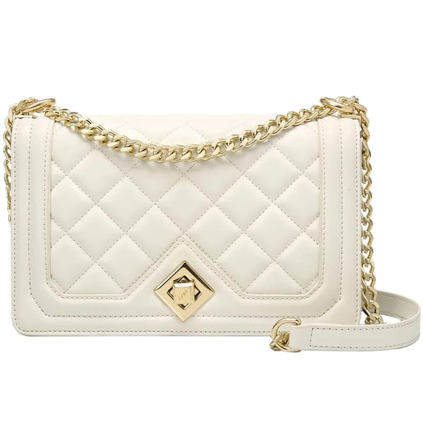 Elegant Leather Shoulder Bag with Chain Shoulder Strap