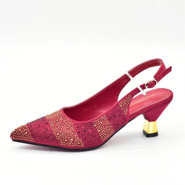 Luxury Rhinestone Pumps for Women with Slingback Design