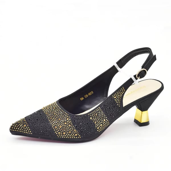Rhinestone Embellished Slingback Pumps for Fashionable Women