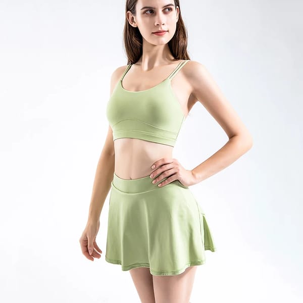 Women's Activewear Set Tennis Skirt and Sport Bra Combo