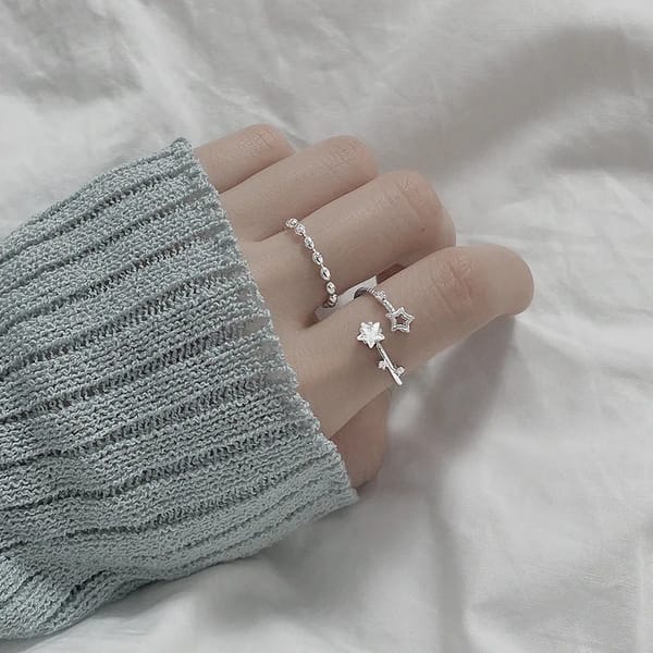 925 Sterling Silver Leaf Ring with Micro-Insert Opening