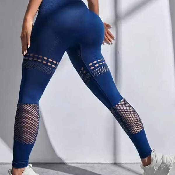High-Waist Hollow-Out Butt Lift Yoga Leggings