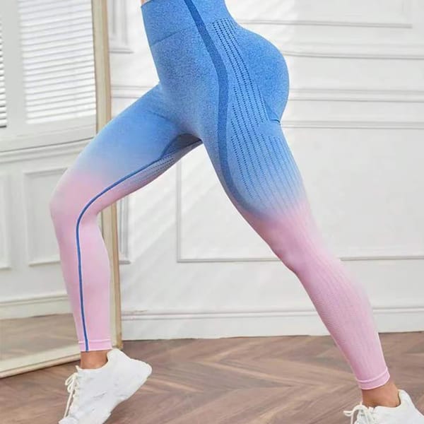 Women's Gradient Seamless High-Waist Yoga Leggings for Fitness