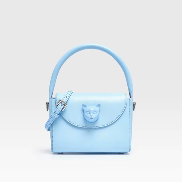 Fashionable Genuine Leather Handbag with Lock and Flap Pocket