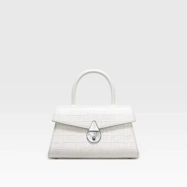 Trendy Handbag with Animal Prints and Lock Detail