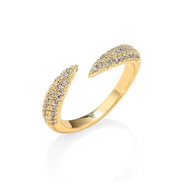 Elegant Adjustable Wedding Ring with Micro-Inlaid Cubic Zirconia