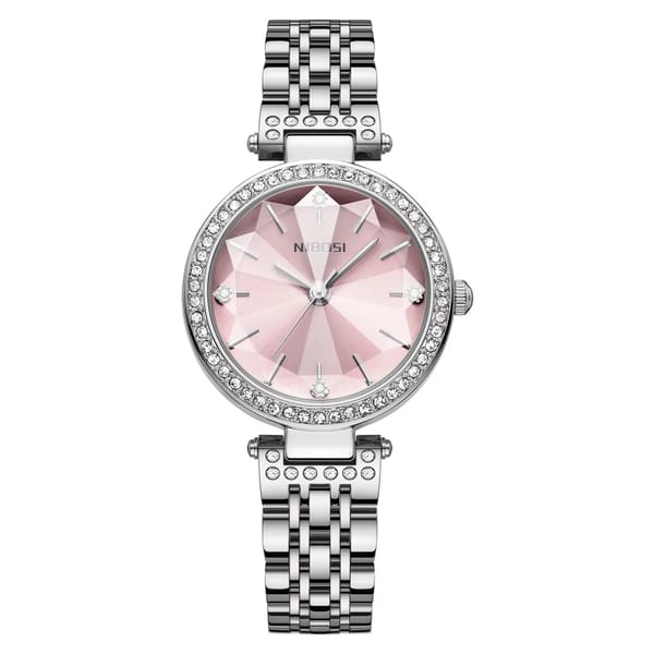 Elegant Rhinestone Dial Women's Stainless Steel Quartz Watch