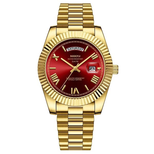 Elegant Men's Luxury Quartz Watch with Date & Waterproof Design