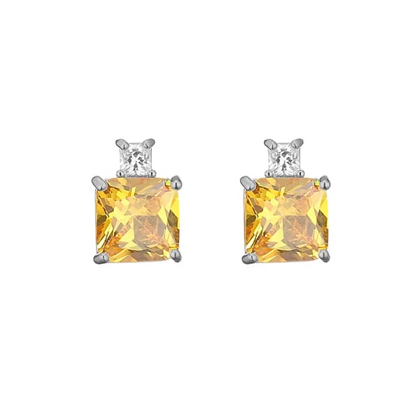 Elegant Square Cubic Zirconia Stud Earrings for Special Occasions