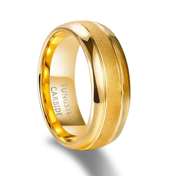 Elegant 8mm Tungsten Carbide Men's Wedding Engagement Ring