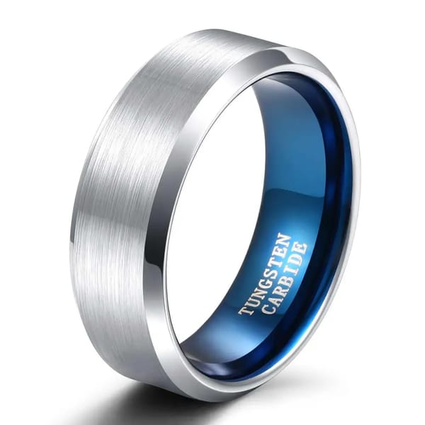 Elegant Classic Wedding Band Engagement Ring with Tungsten Carbide