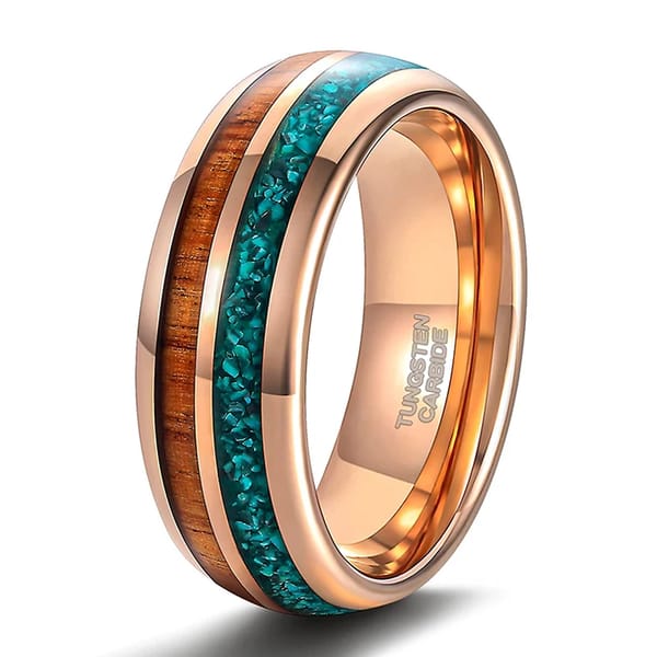 Classic 8mm Tungsten Wedding Ring with Beveled Edges for Men