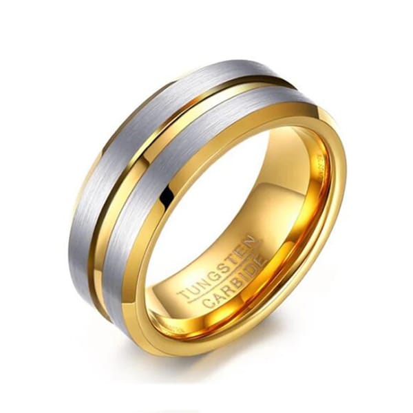 Luxury Tungsten Carbide Wedding Band for Men with Brushed Finish
