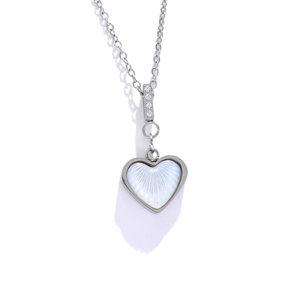 Elegant Natural Shell Heart Pendant Necklace for Women