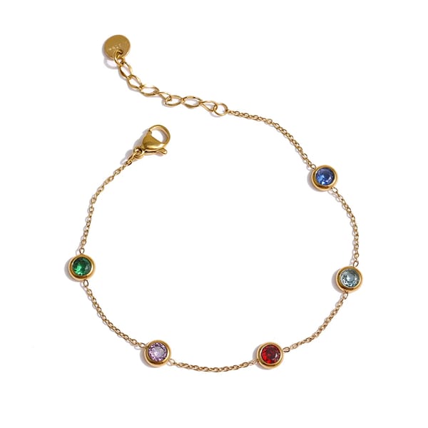 Elegant Gold-Plated Cubic Zirconia Bracelet for Women