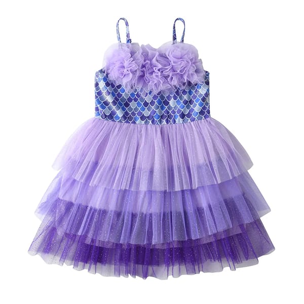 Elegant Layered Floral Princess Dress for Girls – Party & Prom