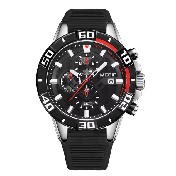 Luxury Sport Chronograph Quartz Watch with Date and Stopwatch Feature