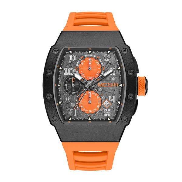 Luxury Quartz Sports Watch with Chronograph and Large Dial