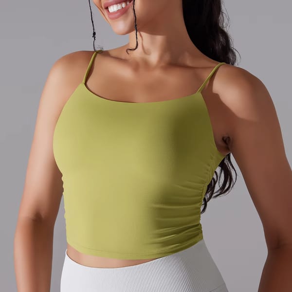 Reversible Brocade Sports Bra Tank Top for Yoga and Fitness