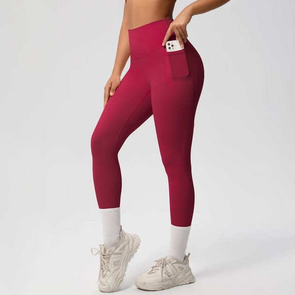 High Waist Double-Sided Brushed Stretch Yoga Leggings for Women