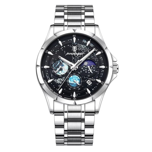 Stylish Chronograph Quartz Watch with Date and Luminous Hands
