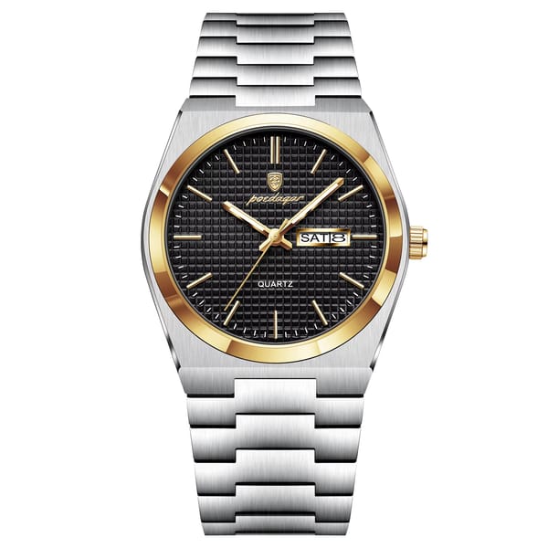 Luxury Stainless Steel Sport Watch with Luminous Display