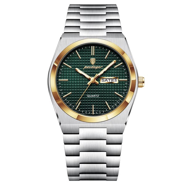 Luxury Stainless Steel Sport Watch with Luminous Display