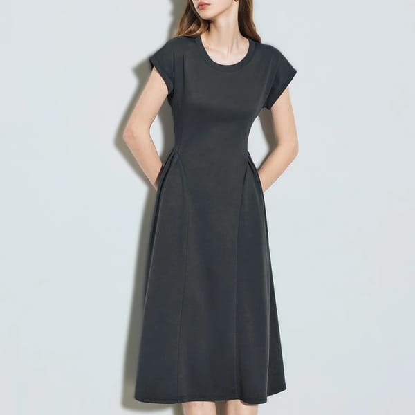 Elegant Slim Fit A-Line Knee-Length Party Dress for Women