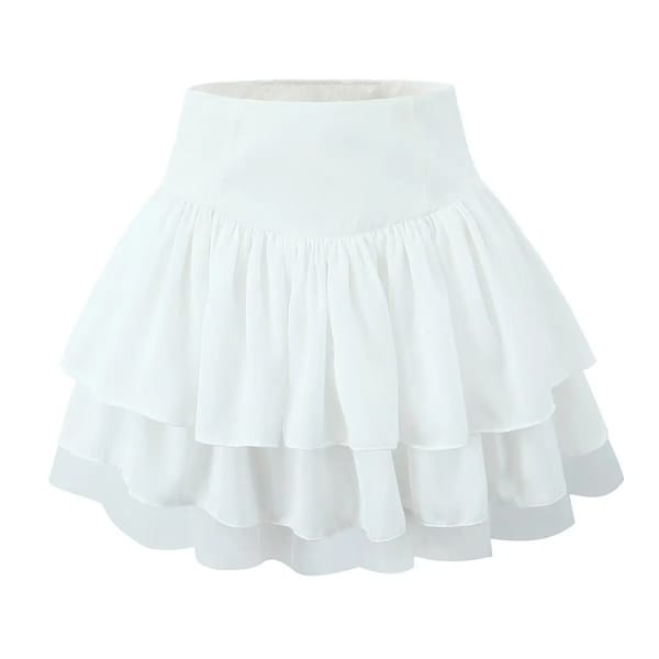 Chic Mesh Patchwork A-Line Mini Skirt with High Waist