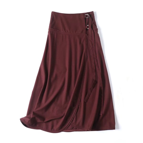 Elegant Women's High-Waist A-Line Maxi Sarong Skirt for Spring/Summer