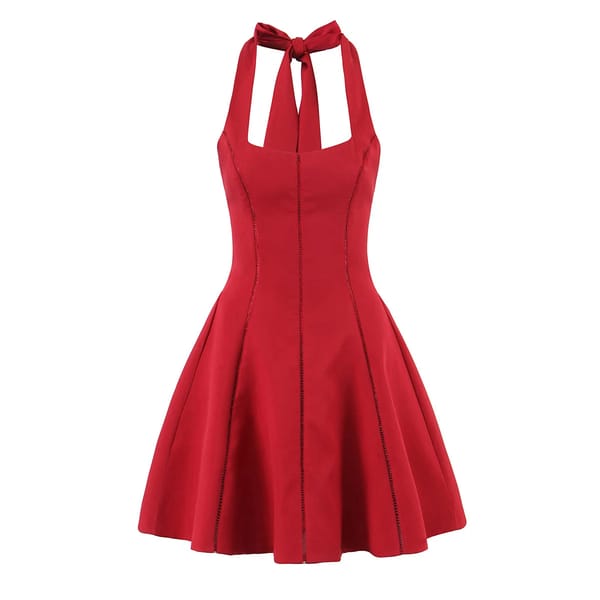 Elegant Backless Halter Mini Dresses for Women's Parties and Celebrations