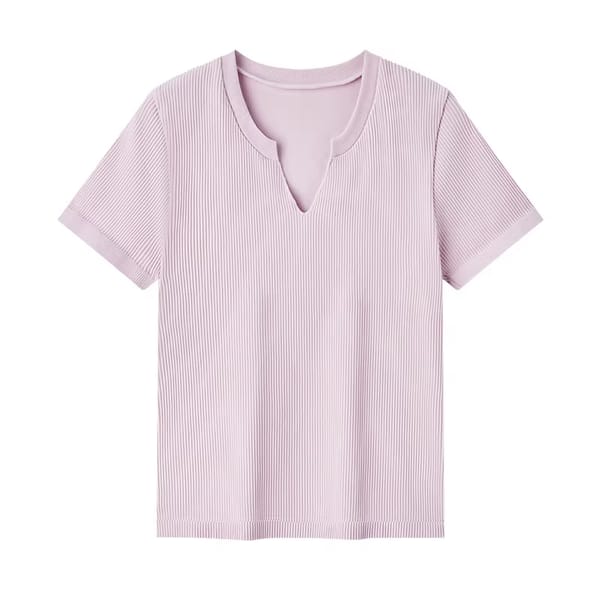 Slimming V-Neck Short Sleeve Top – Soft and Gentle Everyday Essential