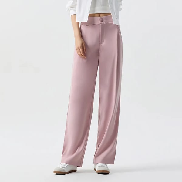 Easy-Care Wide-Leg Pants for Women – Lightweight Spring Casual Style