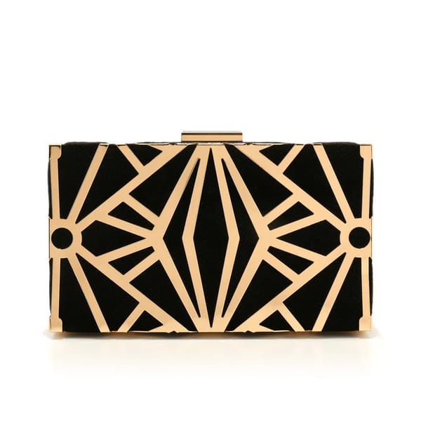 Hollow Out Glitter Clutch with Chain Strap for Evening Events