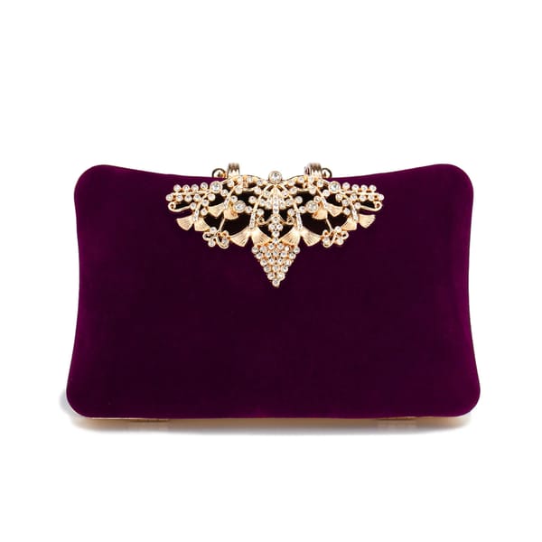 Glitter Diamond Evening Clutch with Metal Chain for Parties