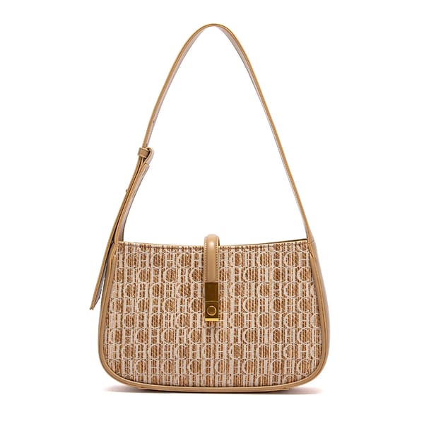 Chic Women's Dumpling Shoulder Bag with Letter Print Design