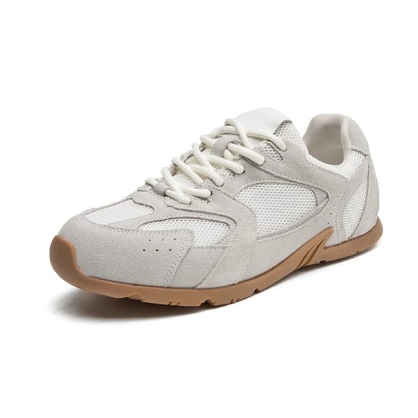Retro Leather Lace-Up Sneakers for Women’s Casual Spring Style