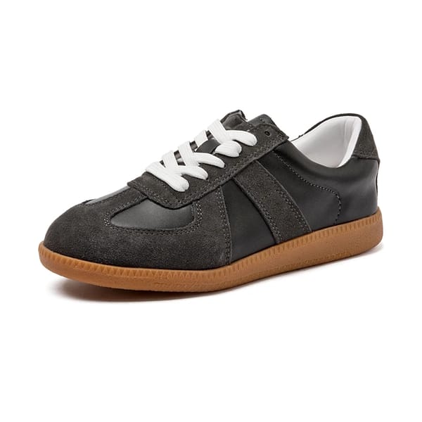Genuine Leather Mixed Color Sneakers for Women’s Spring Comfort