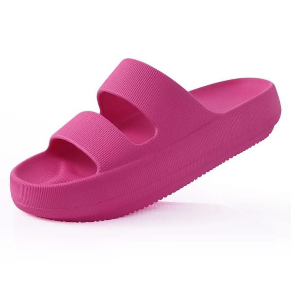 Women's Soft Platform Cloud Slides for Summer Beach Comfort