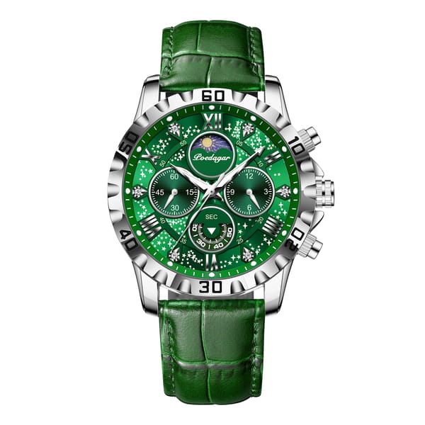 Luxury Men's Waterproof Chronograph Leather Quartz Watch
