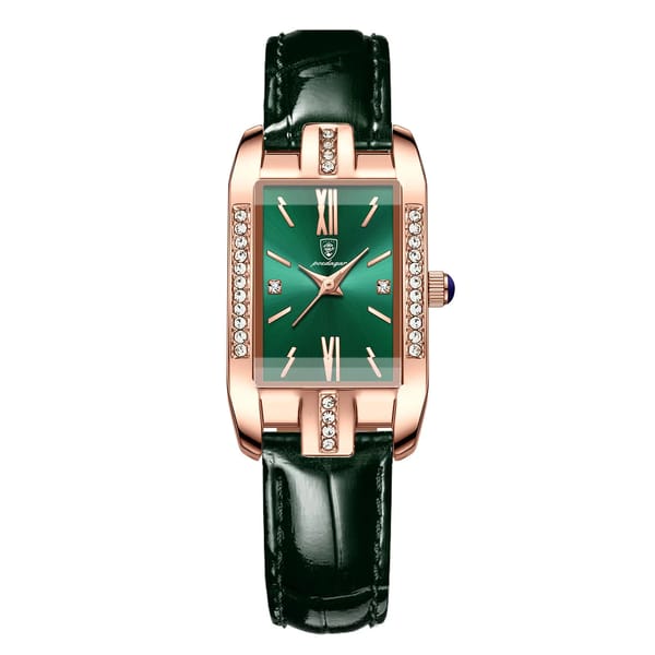 Elegant Quartz Women's Watch with Leather Band