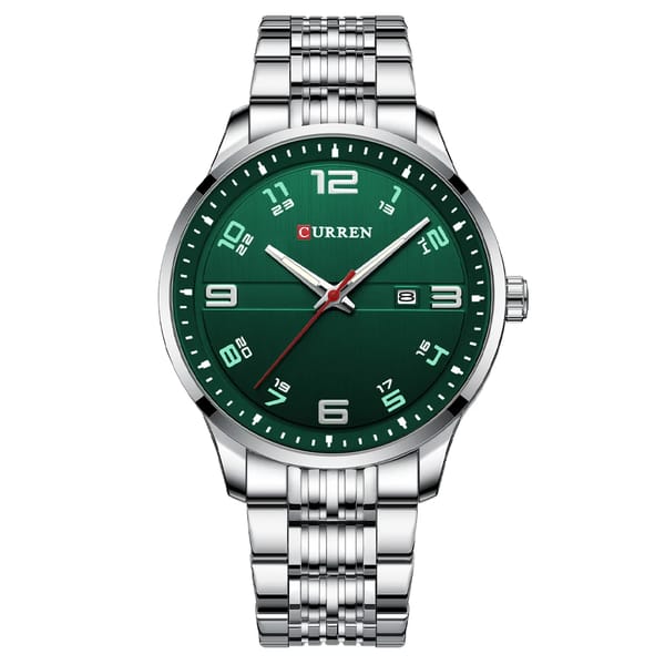 Stylish Men's Quartz Watch with Luminous Hands and Date Display