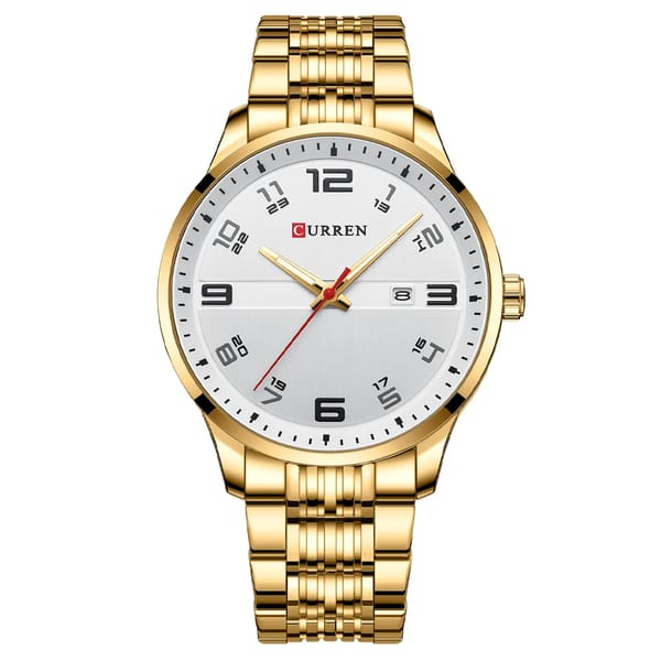 Luxury Business Quartz Watch with Luminous Hands and Date